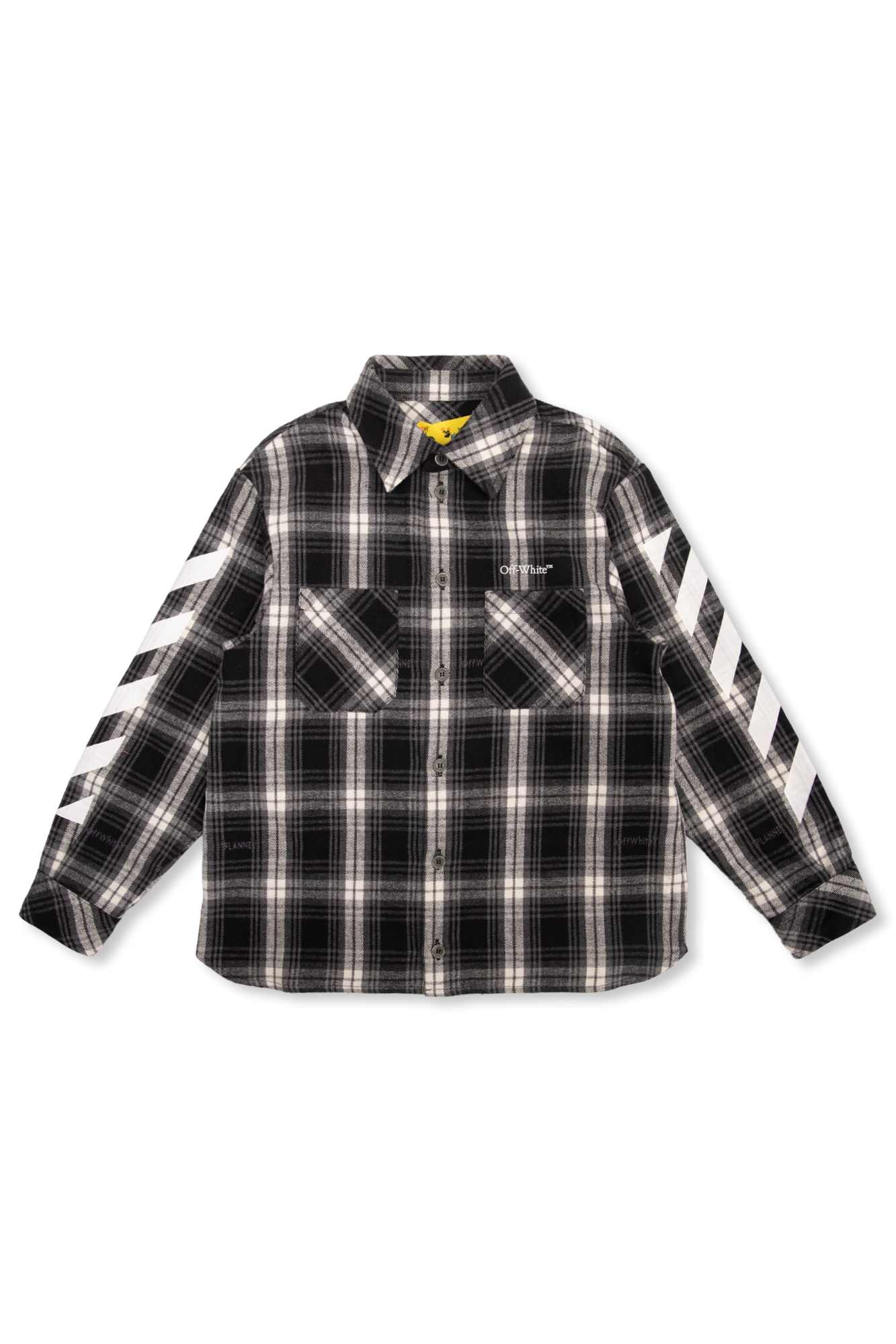 Off white clearance check shirt black